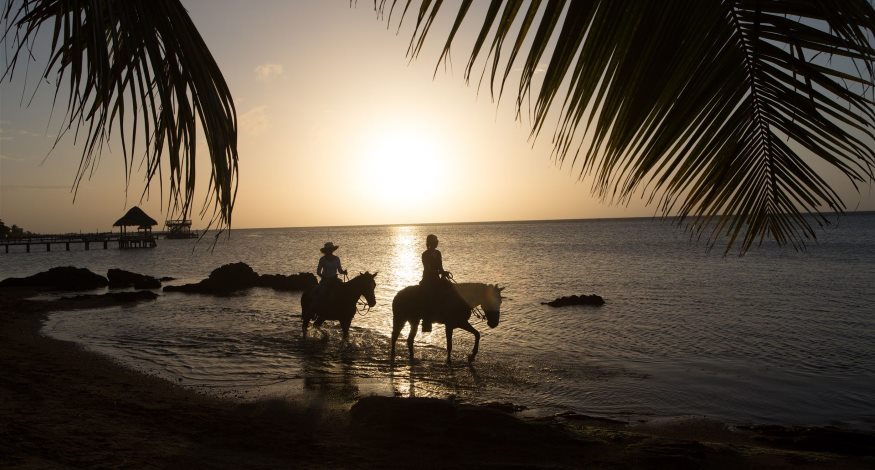 Horse riding at Anthony's Key Resort, Honduras