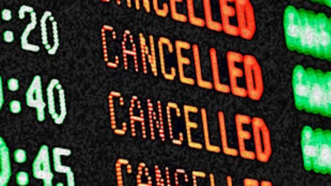 Northeast US Flights cancelled