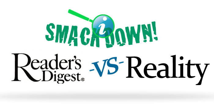 Smack Down - Readers Digest vs Reality